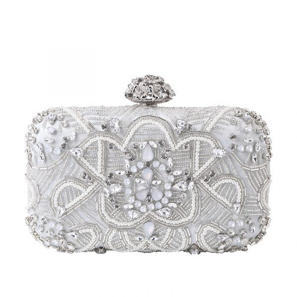 Diamond studded banquet bag, evening gown, hand-held evening gown bag - Image 2