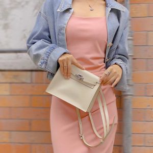Kelly bag, dance bag, danse leather backpack