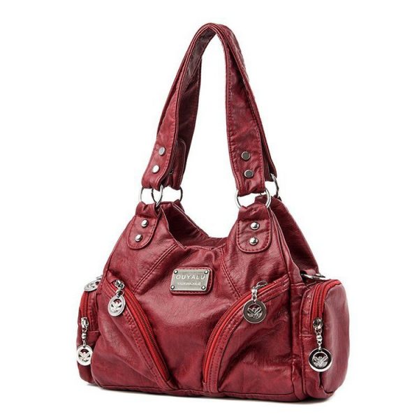 Retro soft leather motorcycle bag - Image 2
