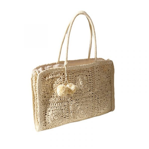 Large capacity woolen ball hand woven bag - Image 3