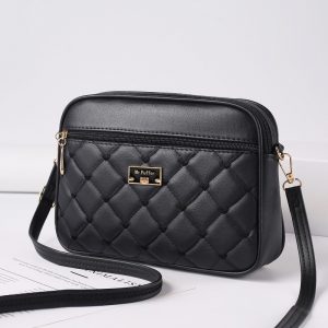 Lingge PU crossbody bag