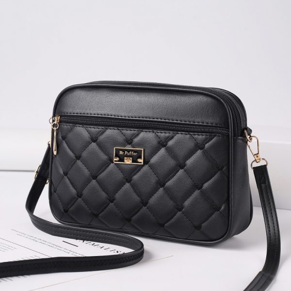 Lingge PU crossbody bag