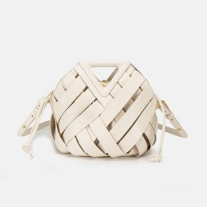Inverted Triangle Handheld Woven Bag