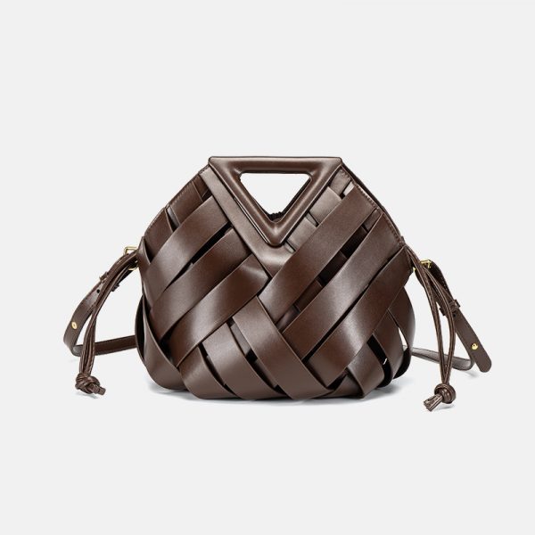 Inverted Triangle Handheld Woven Bag - Image 2