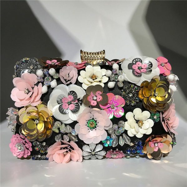 Colorful pearl flower bead temperament qipao bag - Image 4