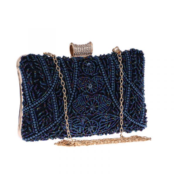 Dinner bag, nail bead small square bag