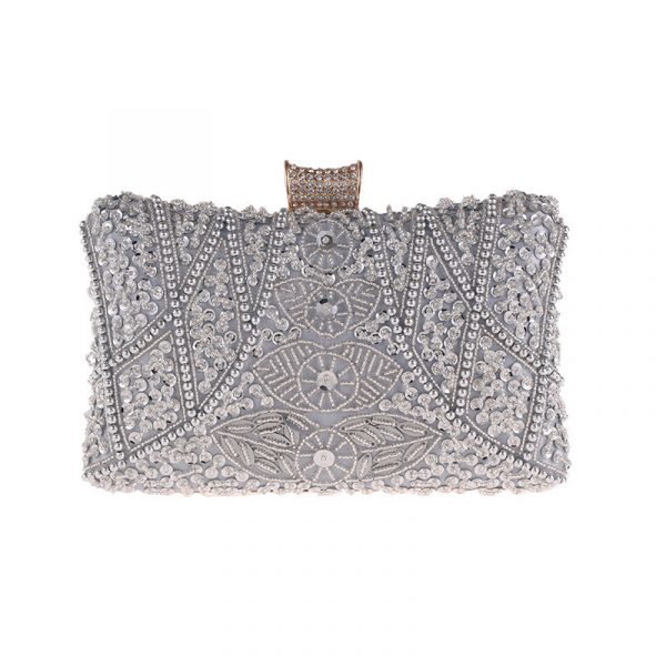 Dinner bag, nail bead small square bag - Image 2