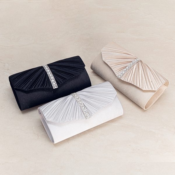 Wrinkled clutch bag for evening wear - Image 2