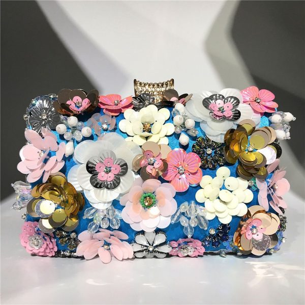 Colorful pearl flower bead temperament qipao bag - Image 5