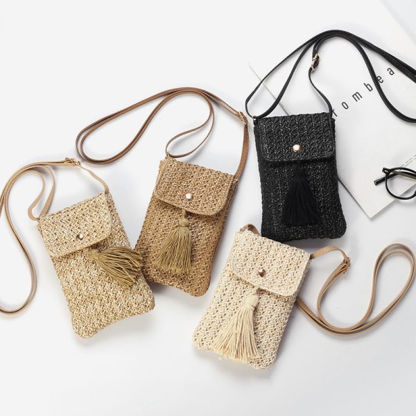 Fashion mini mobile phone woven bag - Image 2