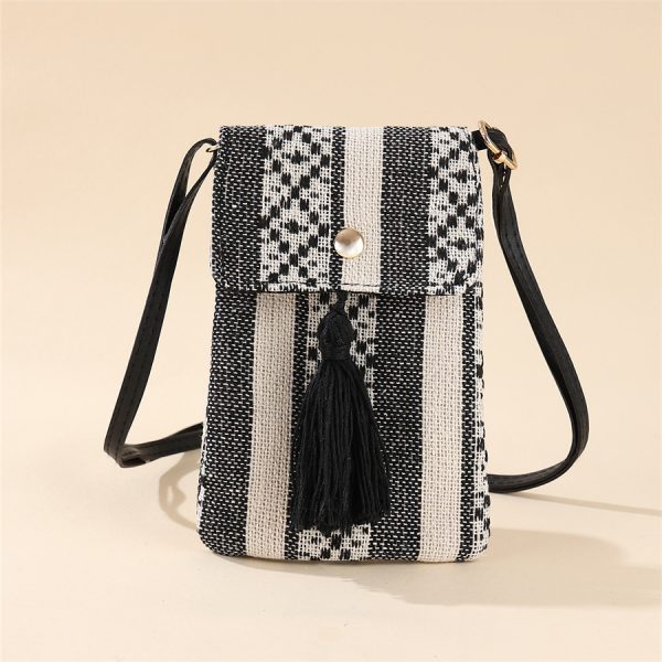 Fashion mini mobile phone woven bag - Image 4
