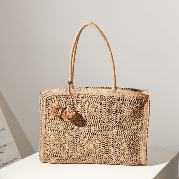 Large capacity woolen ball hand woven bag - Image 4