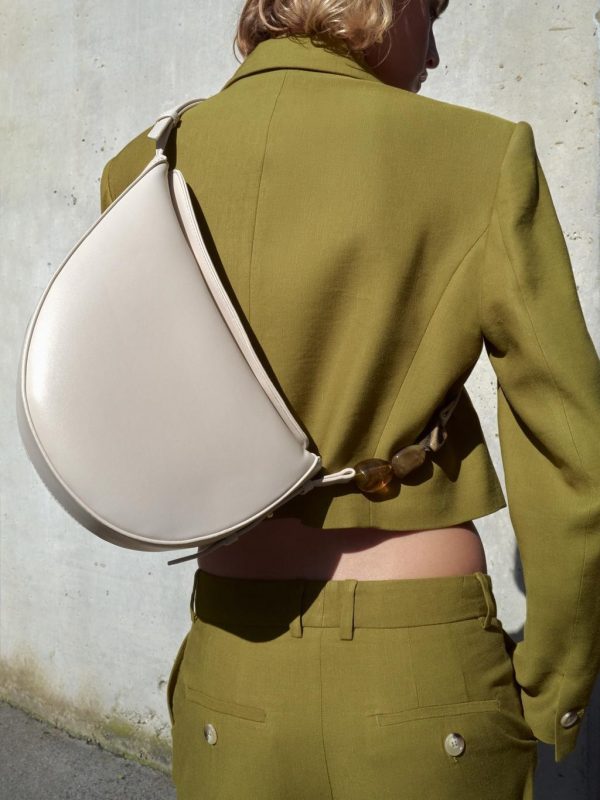 Asymmetric stone decorative shoulder bag - Image 2