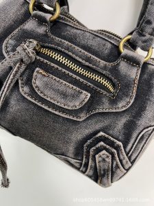 premium denim motorcycle bag