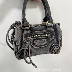 premium denim motorcycle bag