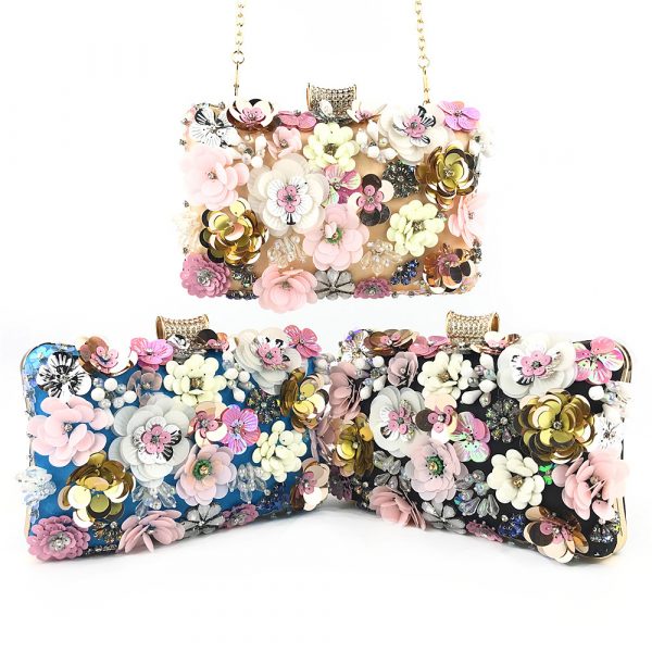 Colorful pearl flower bead temperament qipao bag - Image 2