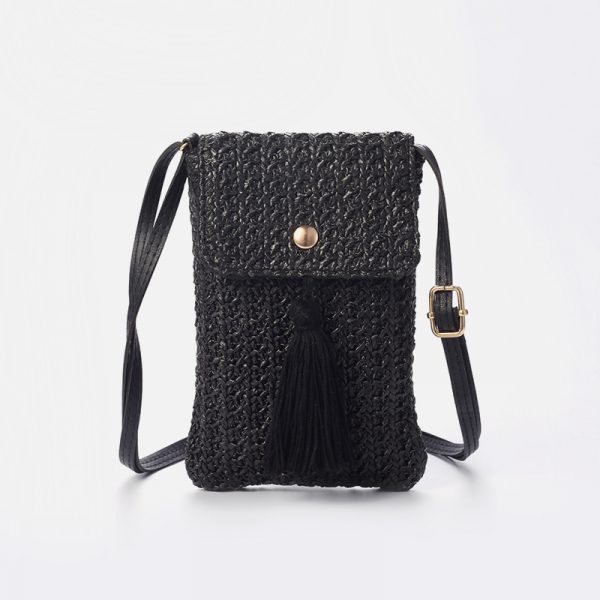 Fashion mini mobile phone woven bag