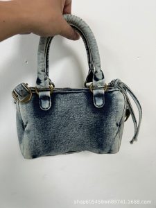 premium denim motorcycle bag