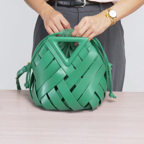 Inverted Triangle Handheld Woven Bag - Image 4